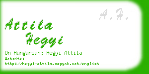 attila hegyi business card